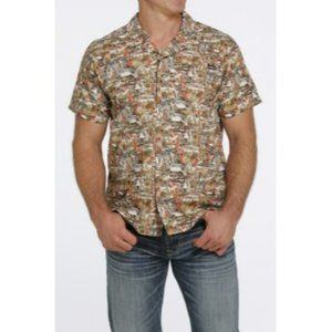 Cinch Men's Cowboy Poster Print Camp Shirt